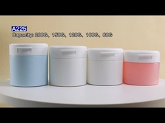 100g 120g Custom Cosmetic Jar Άδειες πλαστικές φιάλες με κάλυμμα και πλαστικό καπάκι