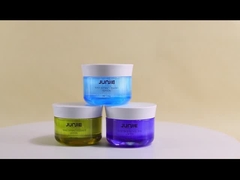 Εκτύπωση Επεξεργασία UV εκτύπωση 50 ml διπλού τοιχώματος ακρυλικό πλαστικό βάζο για κρέμα scrub σώματος